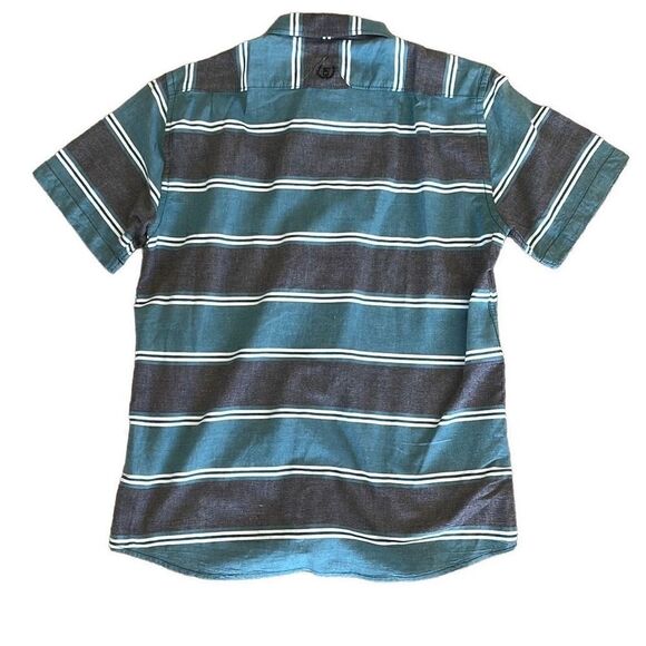 Ezekiel Stripe Button Down Short Sleeve Shirt Men’s XXL - Picture 2 of 6